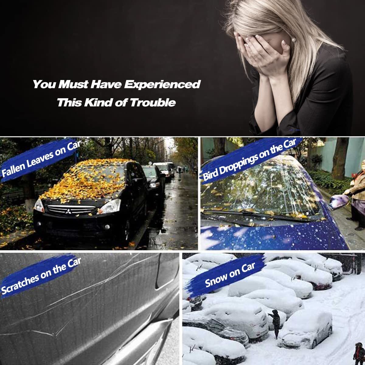 For Honda Civic Full Car Cover Outdoor Sun UV Protection Dust Rain Resistant