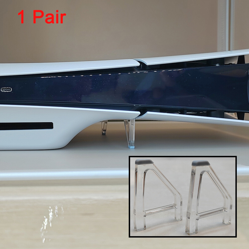 Clear Anti-slip Triangular Mount Support For PS5 Slim Console Horizontal Stand