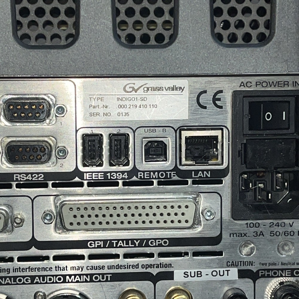 GRASS VALLEY INDIGO VIDEO MIXER