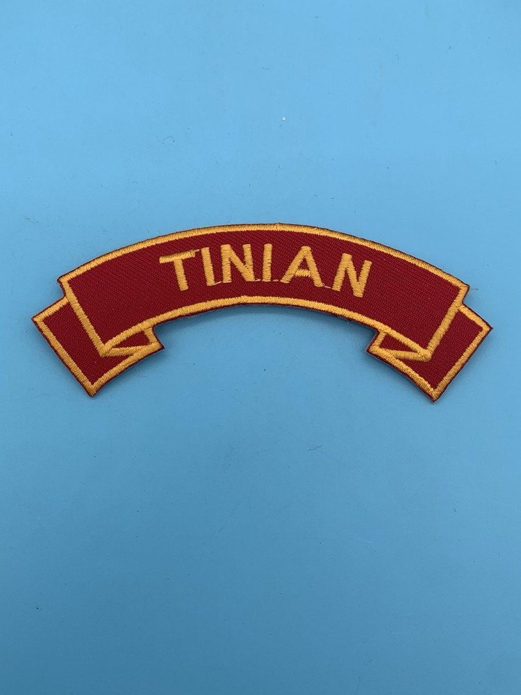 Patch TINIAN Embroidered Red & Yellow Rocker