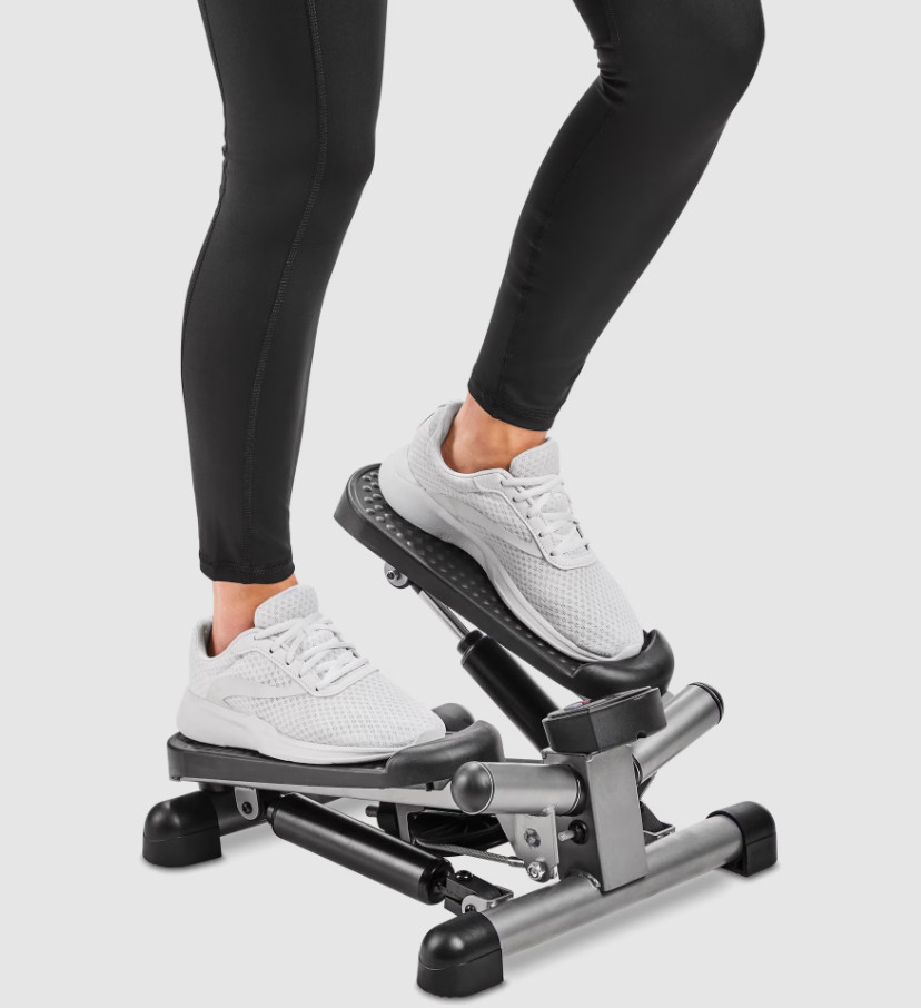 Athletic Works Mini Stepper – Twisting Cardio Exercise Step Machine Black