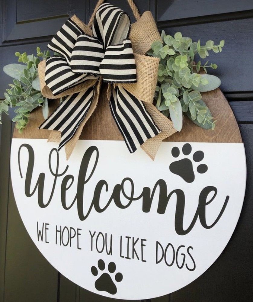 welcome sign front door