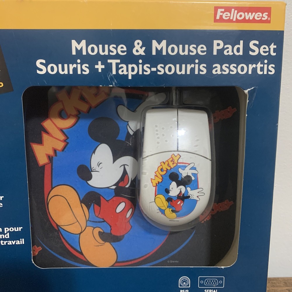 NEW Fellowes Mouse & Mouse Pad Set Mickey Mouse