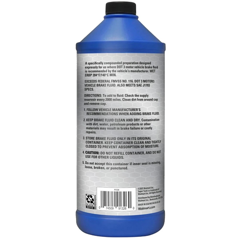 Super Tech DOT 3 Brake Fluid - 32 oz