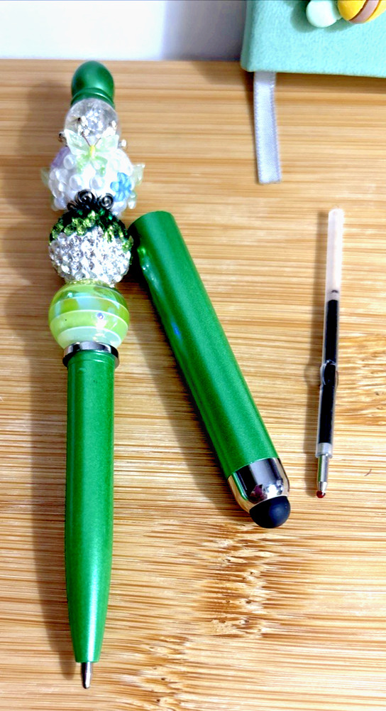 HANDCRAFTED BEADED PEN & NOTE PAD SET -everything Will Be Ok