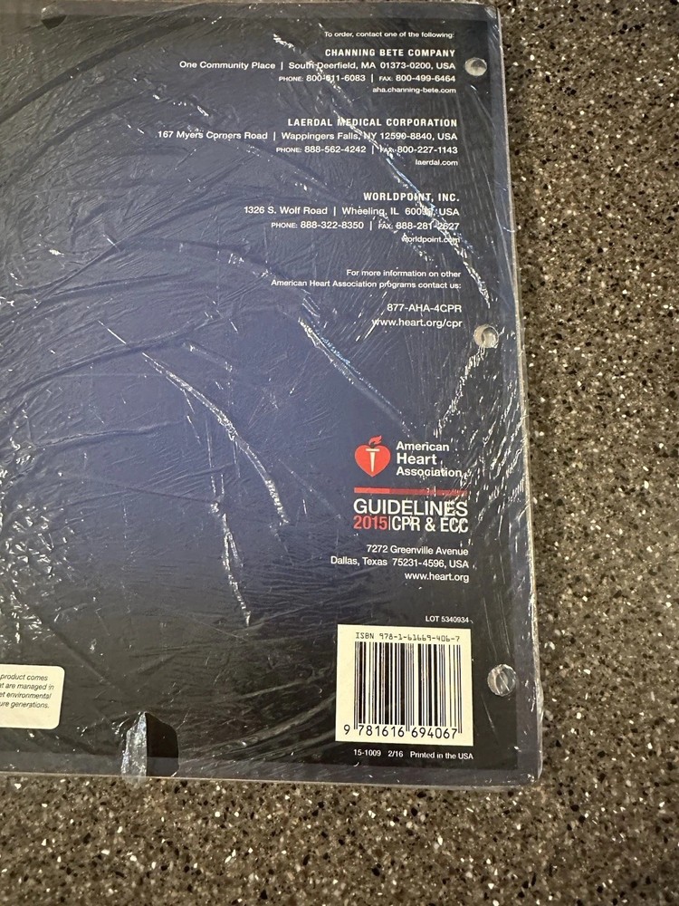 2 - AHA 2015 Heartsaver First Aid CPR AED Instructor Manual & Basic Life Support