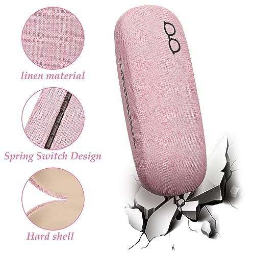 Kanayu Hard Shell Glasses Case Bulk Linen Fabrics Protective 20 Multicolor