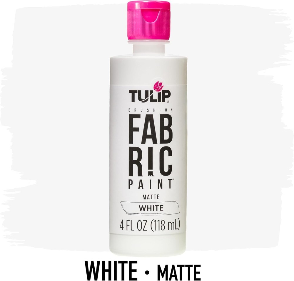 Permanent Matte White Fabric Paint, 4 oz - Create Stunning Designs with Ease