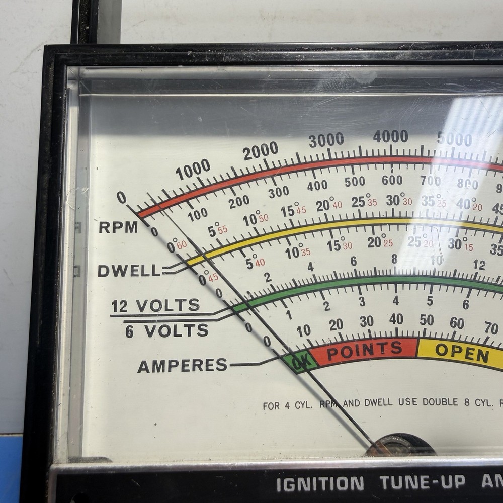 Vintage EAC Ignition Tune-Up Analyzer Model 566 Dwell Tach Volt Amp – Untested