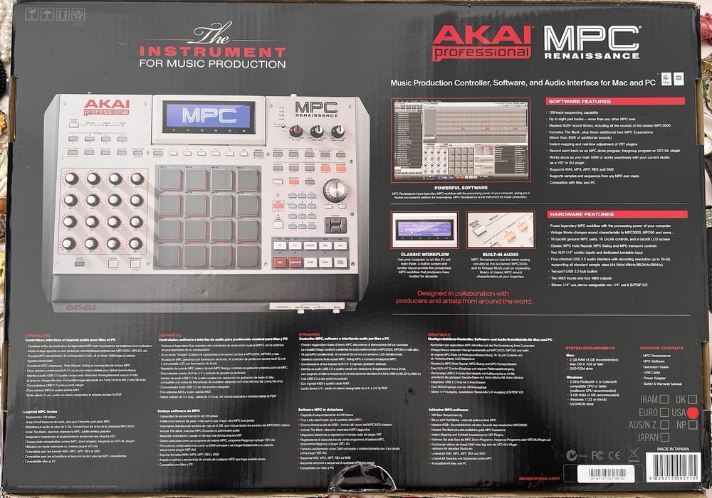 AKAI MPC Renaissance Sampler Sequencer Professional Controller Brand New Open
