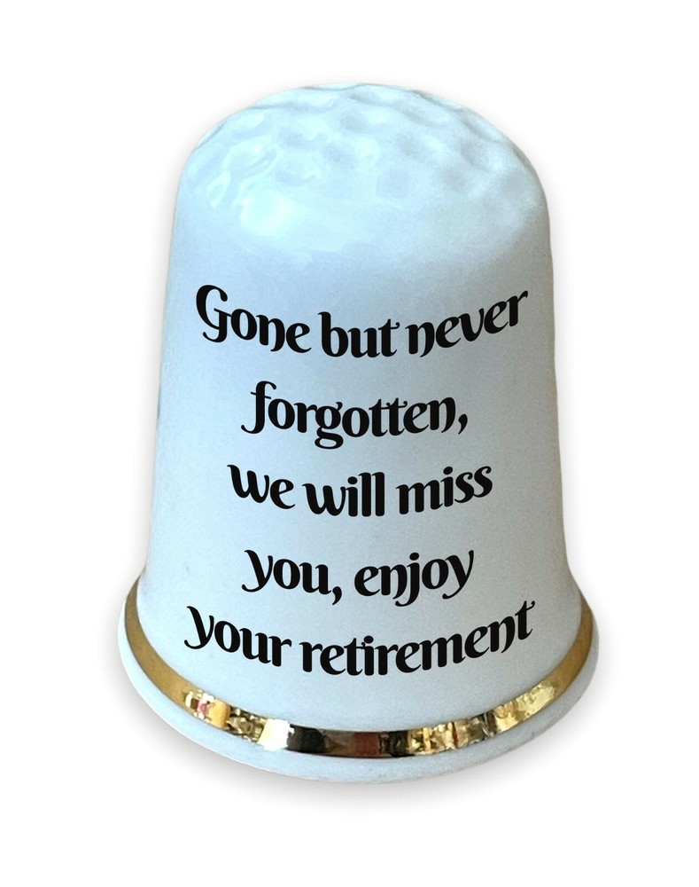 Forget Me Not Personalised Fine Bone China Thimble From The Thimble Guild