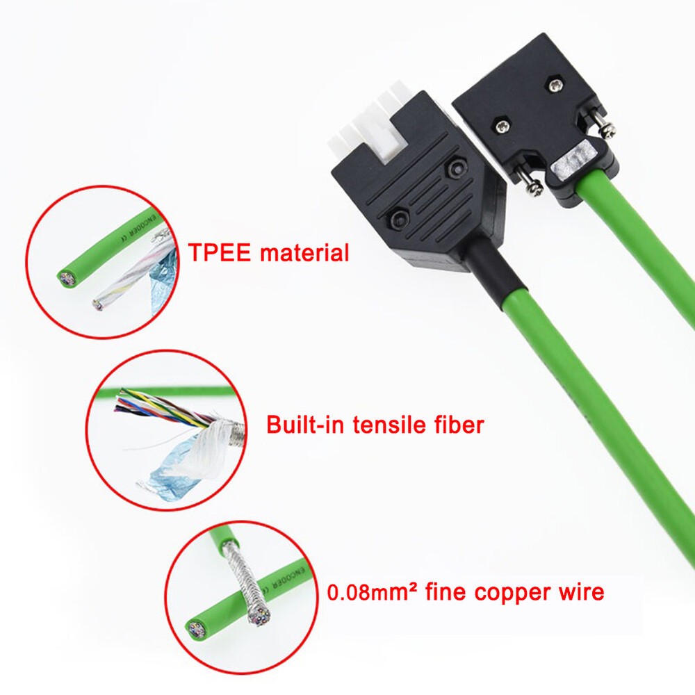 6FX3002-2CT20-1AF0 1BA0 V90 3M Servo Motor Encoder Cable For Siemens