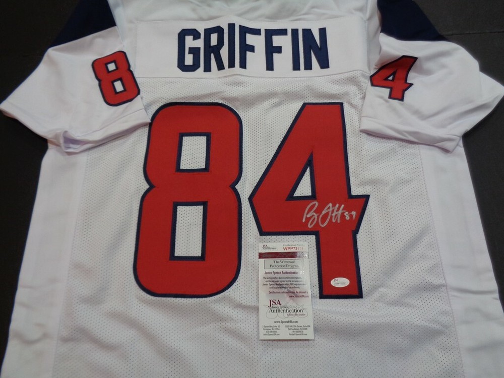 Ryan Griffin Autographed Custom Houston Texans Style White Jersey