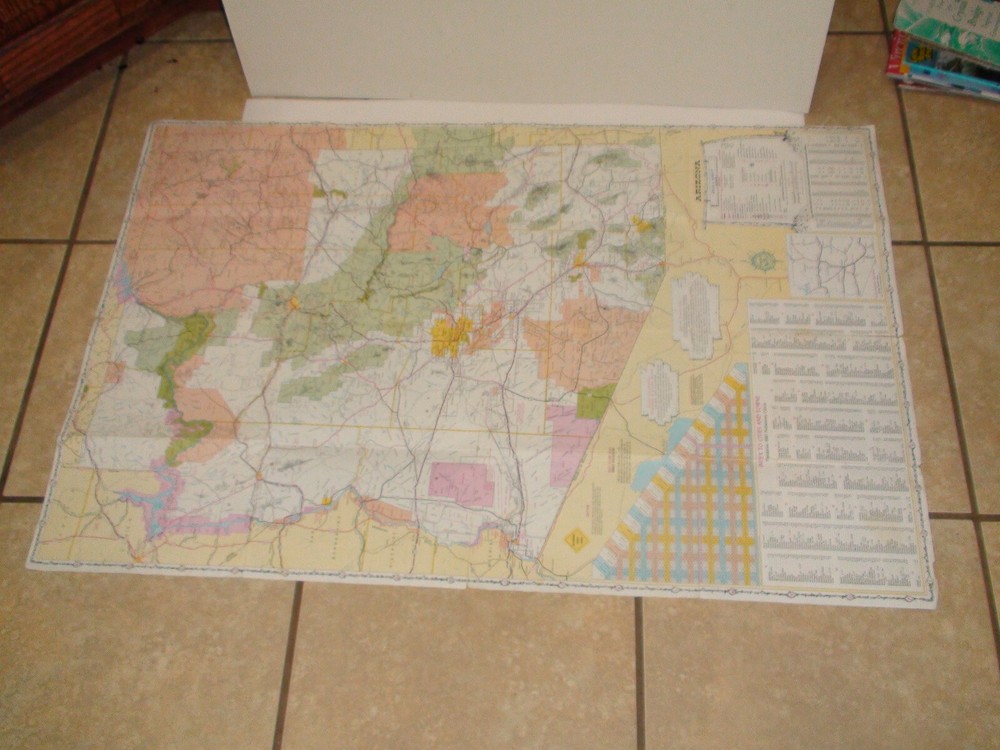 1981 Arizona Transportation Travel Road Map