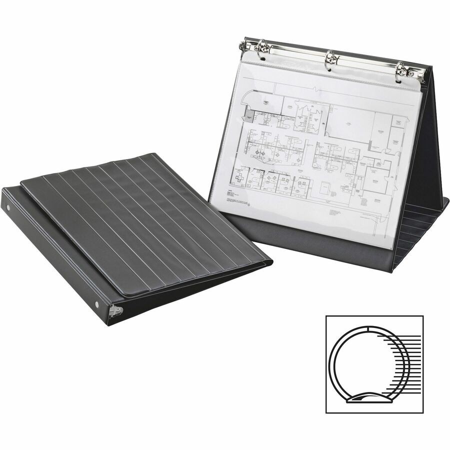 Cardinal CRD09260 Easel Ring Binder 225 Sheet Black 1"