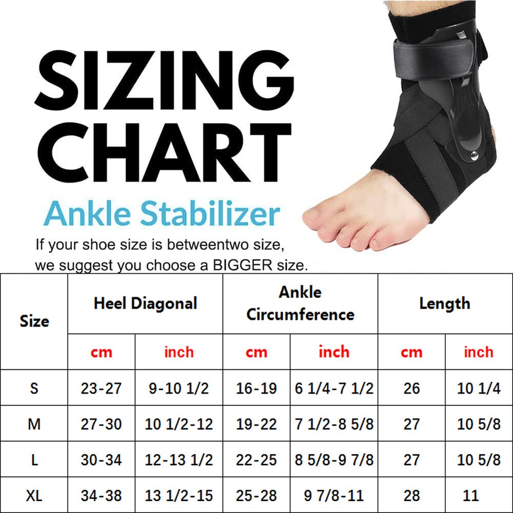 Medical Ankle Brace Support Compression Splint Stabilizer Pain Relief Foot Strap