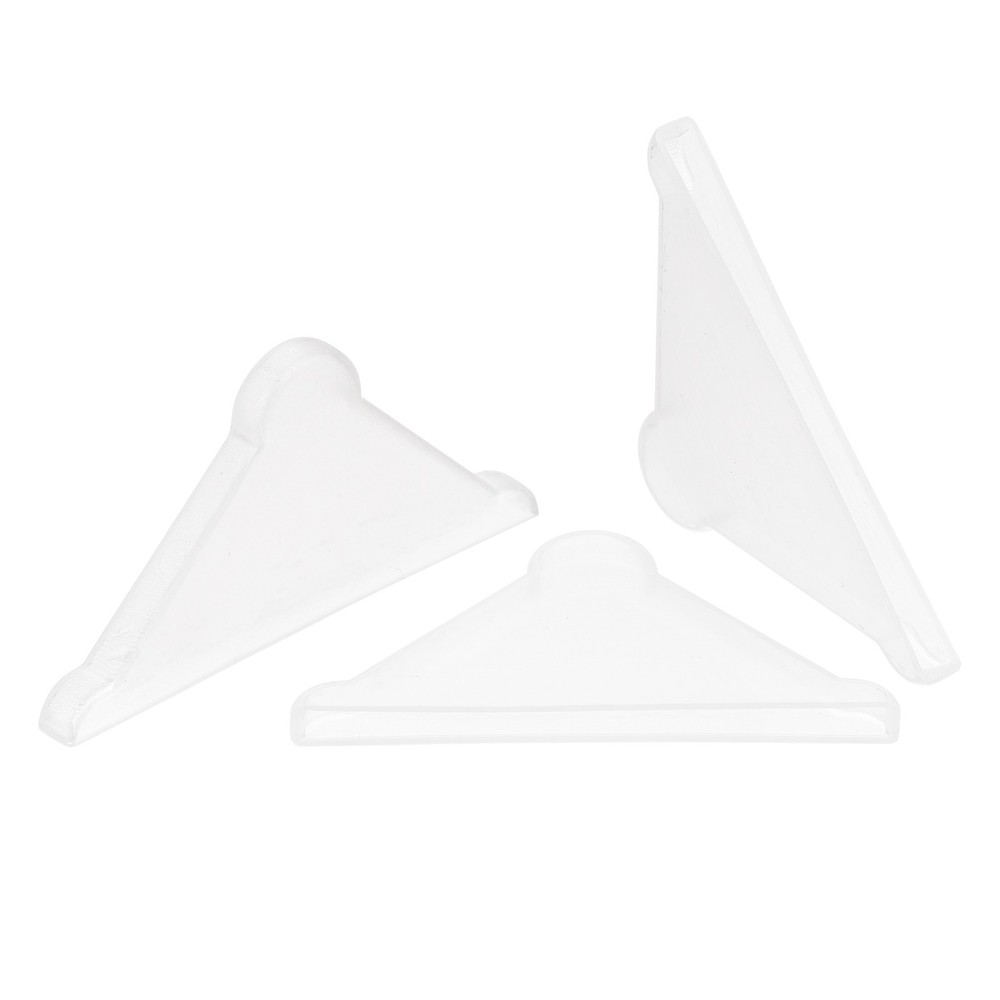 20Pcs Corner Protectors 3x50mm Plastic Triangle Corner Guards Cushion, White