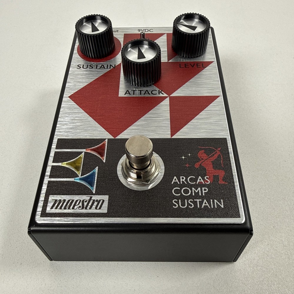 Maestro Arcas Compressor Sustainer Pedal w/ Box Manual Tested No PSU