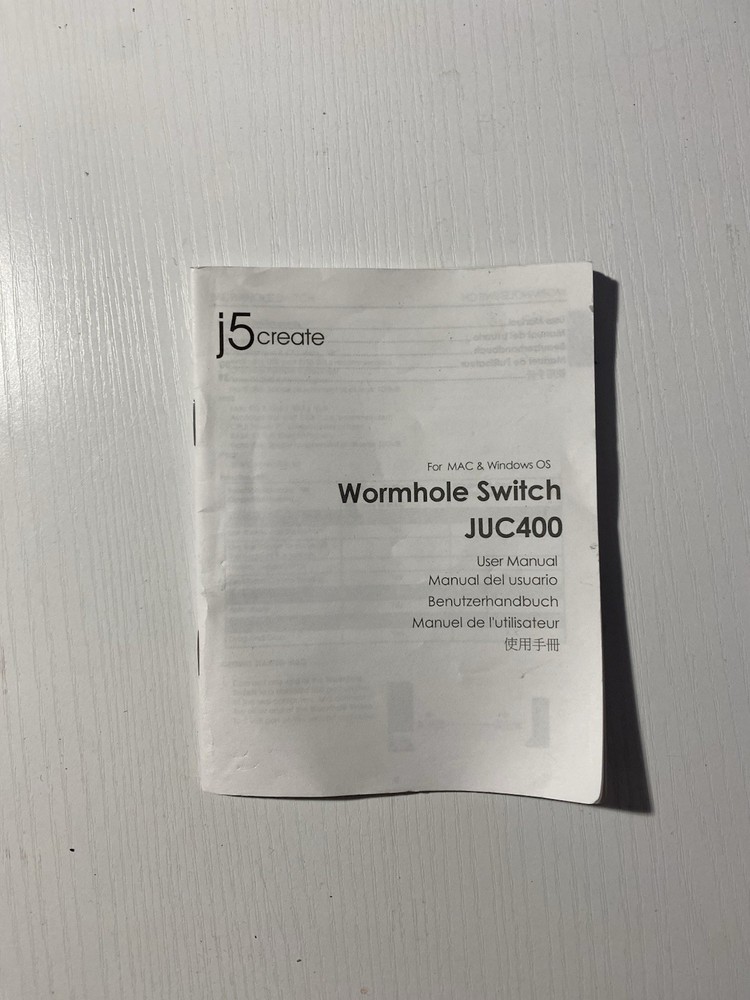 j5create JUC400 Wormhole Switch USB Transfer Cable Mac/Windows Keyboard Mouse