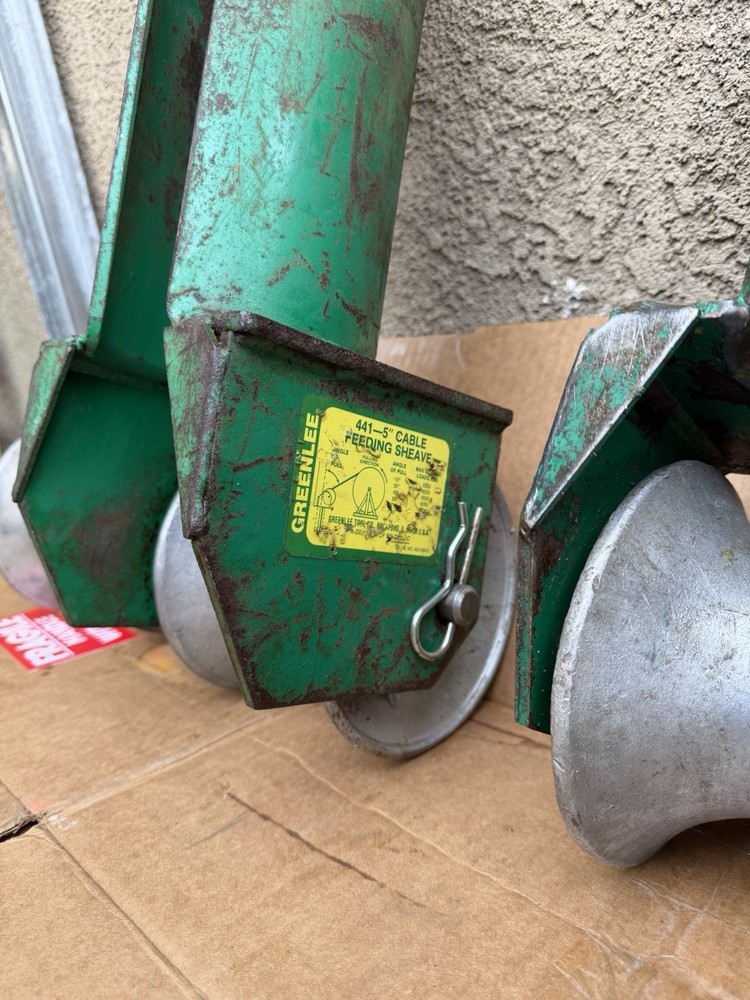 3 Greenlee 441 Cable Feeding Sheave 5” & 3”