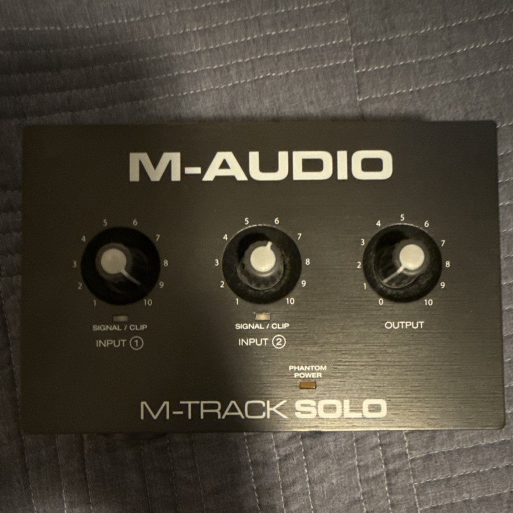 M-Audio M-Track Solo USB Audio Interface, 2 Channels, Phantom Power