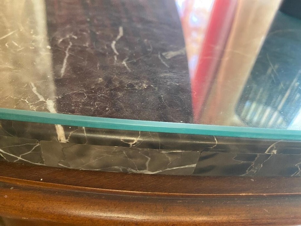 Cherry Wood Bar with Marble Top