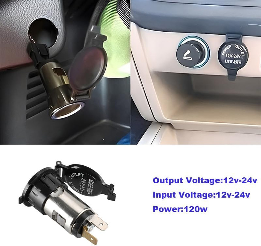 2Pack Car Cigarette Lighter Socket, Juerly Cigarette Lighter Splitter Power Outl