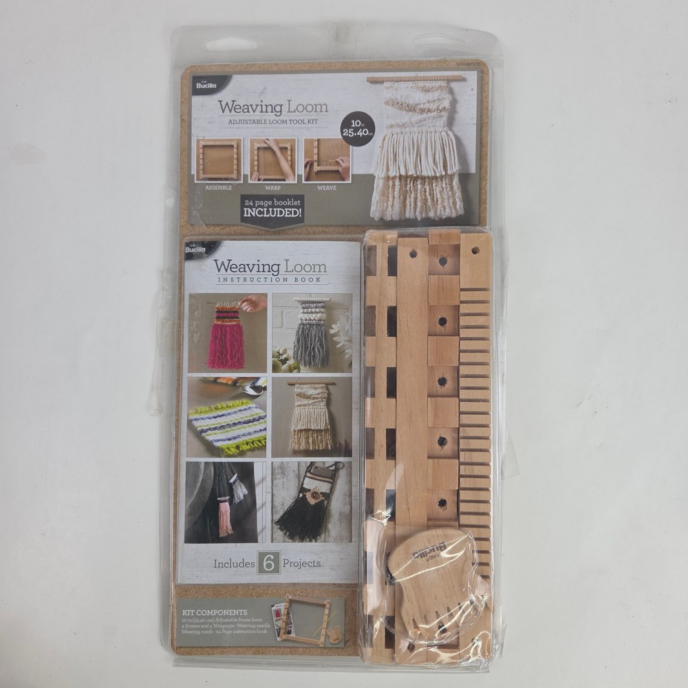 Bucilla Weaving Loom Adjustable Frame Loom Tool Kit with Instruction Book