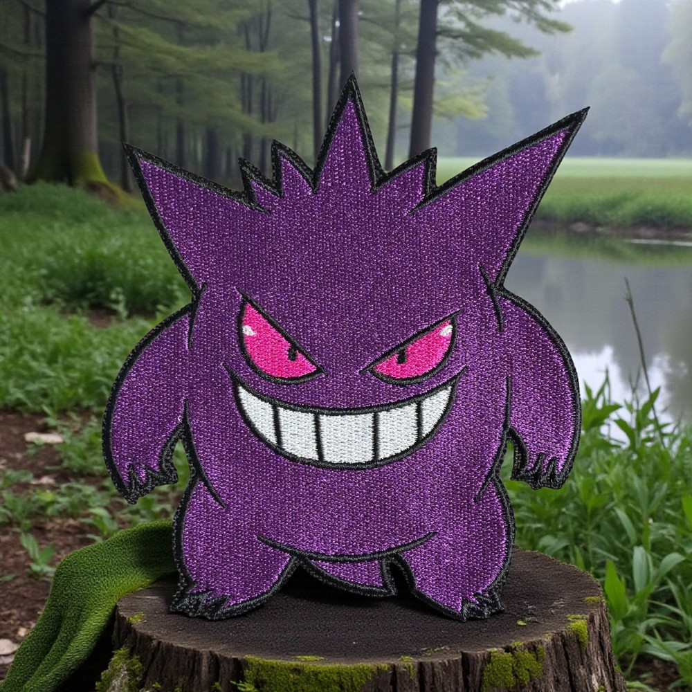 Gengar Pokemon Embroidery Patch Multi Sizes 3" - 7"
