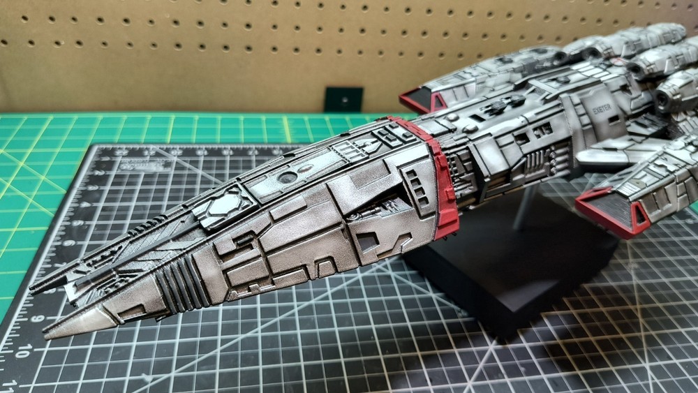 Battlestar Galactica Hermes Class Battlestar Custom Built Model 20" Long.