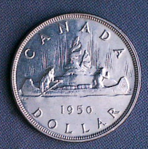 Canada 1950 Silver Dollar.