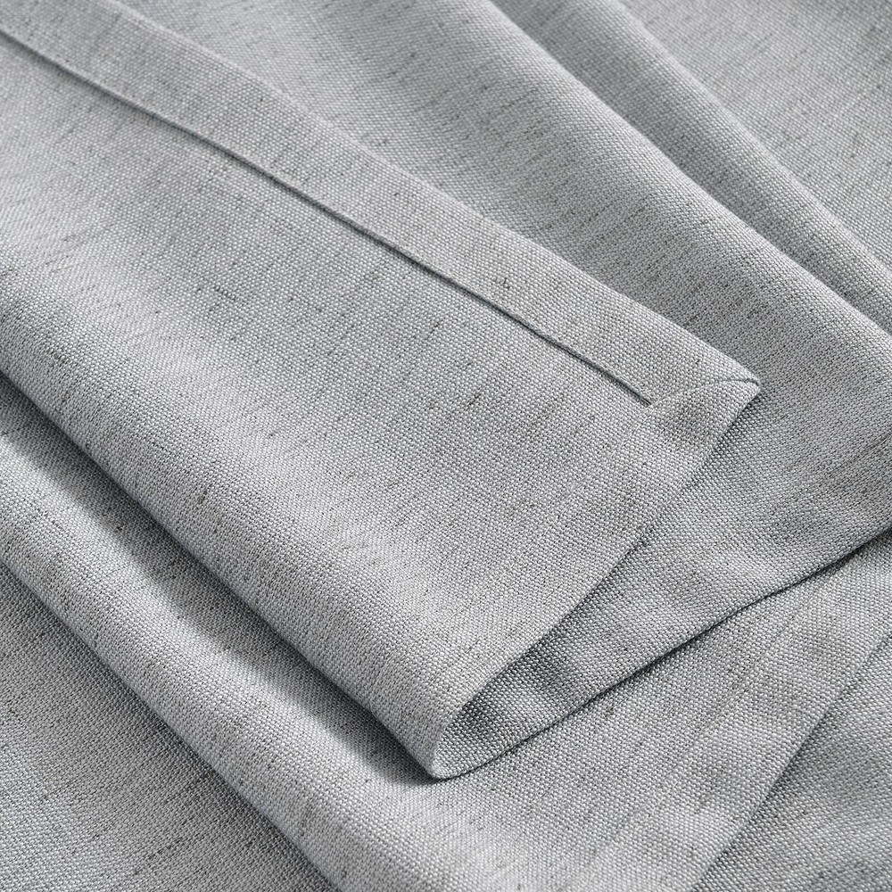 Silver Grey Linen Table Runner 60" Durable 13x60" Dining Party Decor