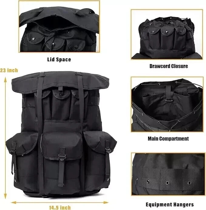 Military ALICE Pack Large Rucksack Backpack Army Tactical Bug Out Gear Frame