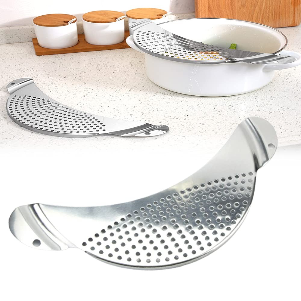 Half-Moon Pan Strainer Pot Drainer Pan Strainer Strainer Colander for Spaghet...