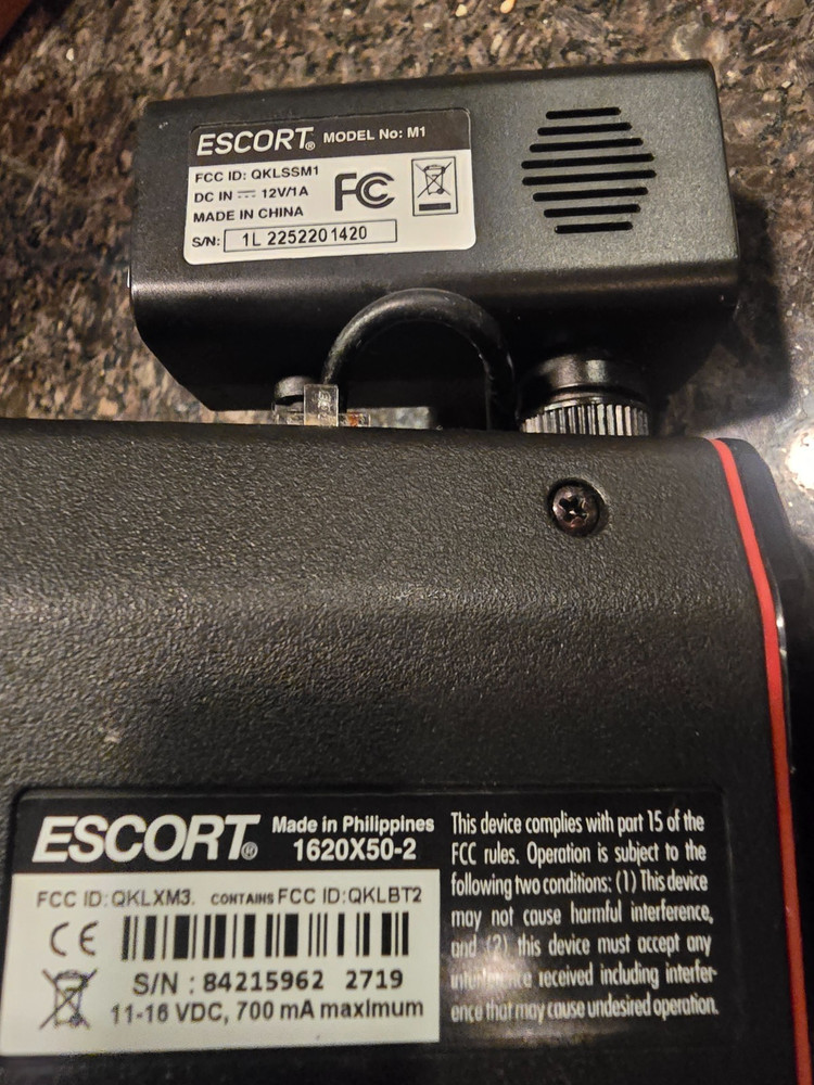 ESCORT REDLINE EX RADAR DETECTOR + M1 CAMERA BUNDLE IN PRISTINE CONDITION!