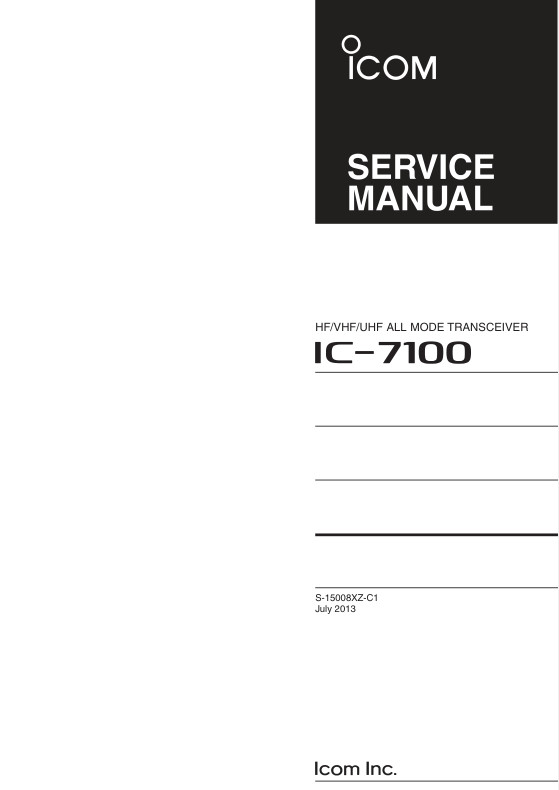 Icom IC-7100 Basic & Service & Instruction & Advanced Manual on CD