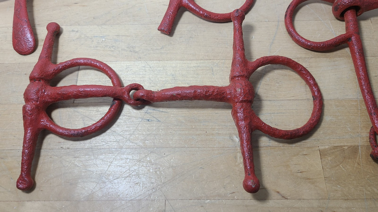 Vintage Lot of 5 Iron Draft Horse Driving Riding Bits/Snaffles Farmhouse Decor