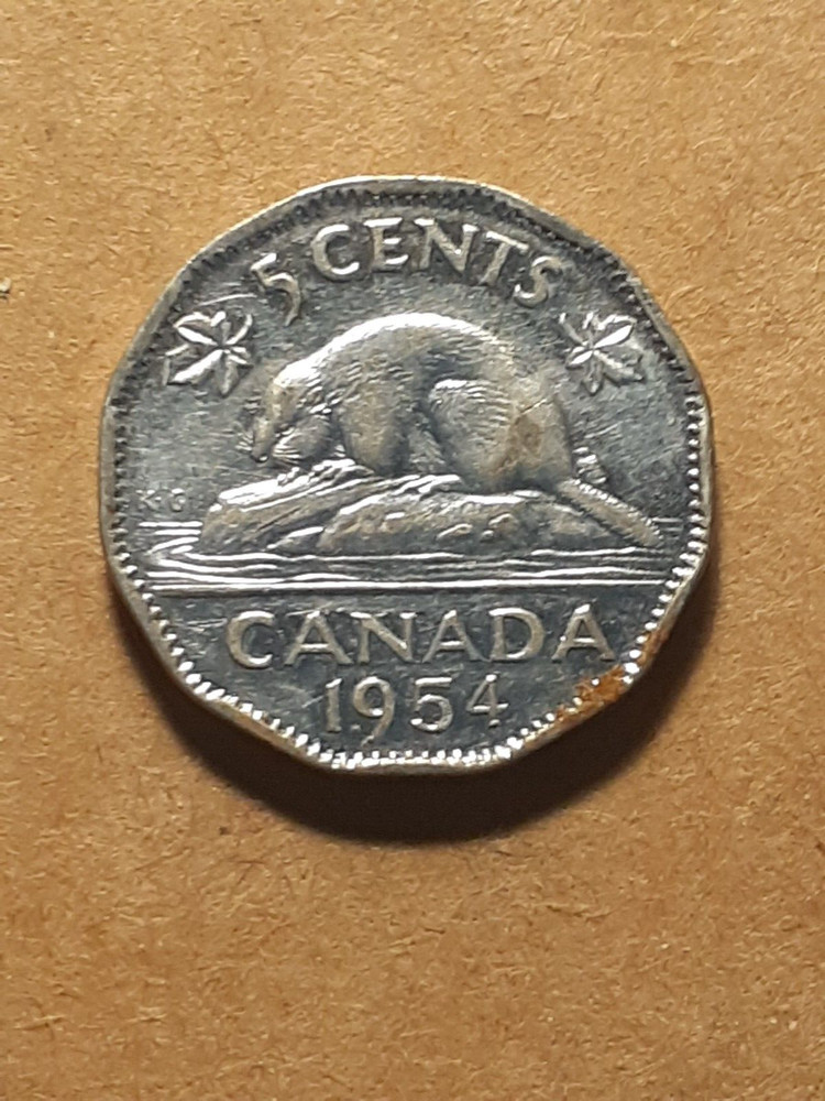 1954 FIVE CENTS CANADA