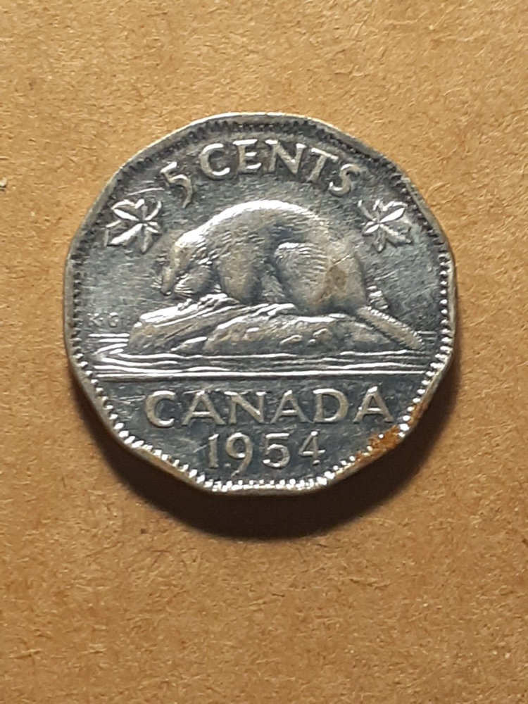 1954 FIVE CENTS CANADA