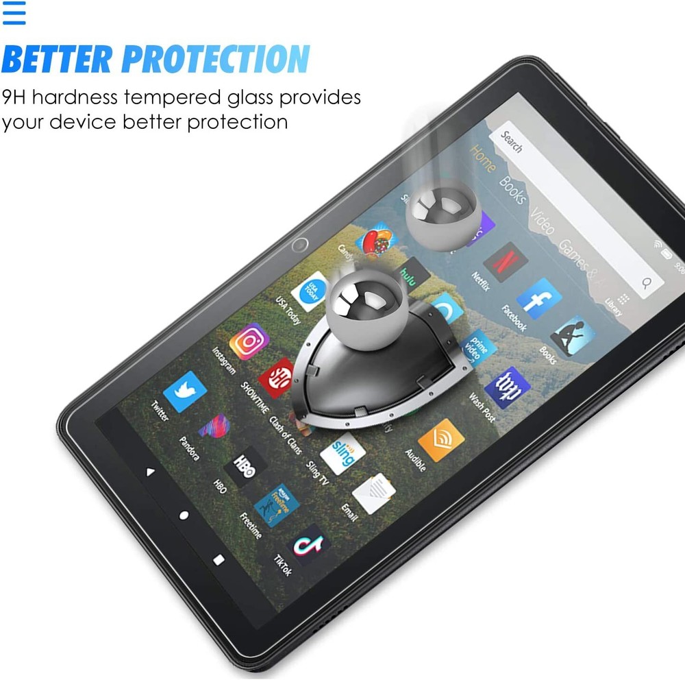 2PC Amazon Fire HD 8/8 Plus 12th Gen 2022 Tablet Screen Protector Tempered Glass