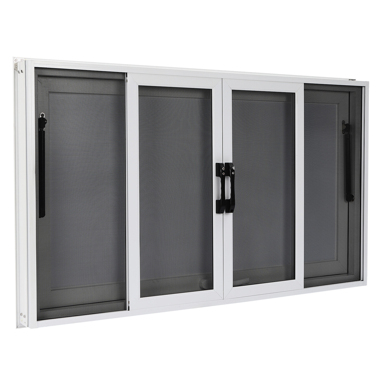 Concession Stand Truck Food Serving Window w/ Awning Sliding Screen Window 50x30