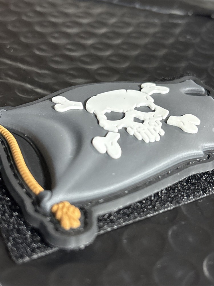 PvC Pirate Flag Moral Tactical Hook And Loop Patch High Quality Rubber 3d