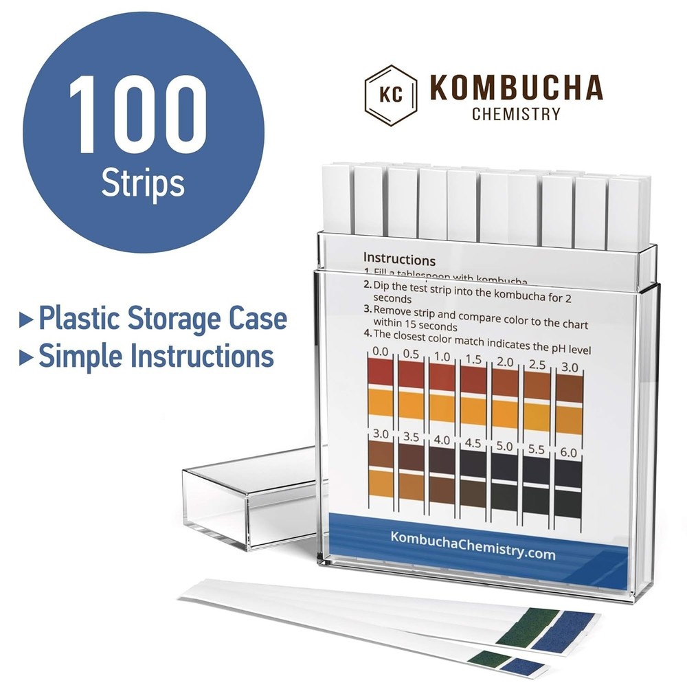 Kombucha Brewing Essentials: 100 pH Strips for Accurate Fermentation Safety