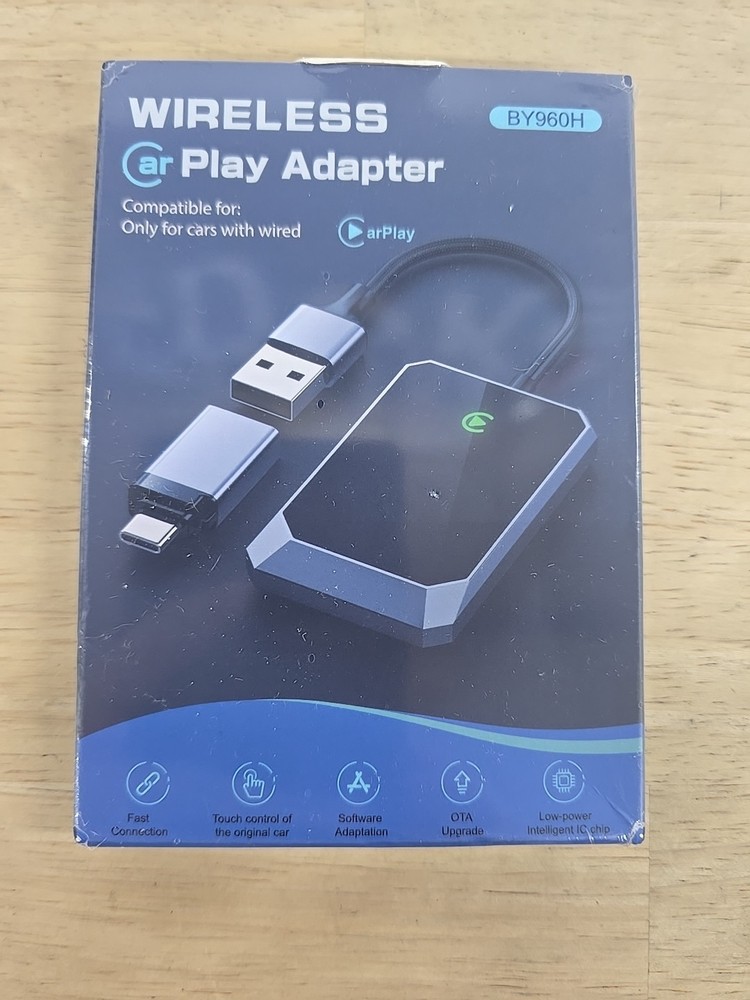Wireless Car Play Adapter BY960H NIB Free Shipping