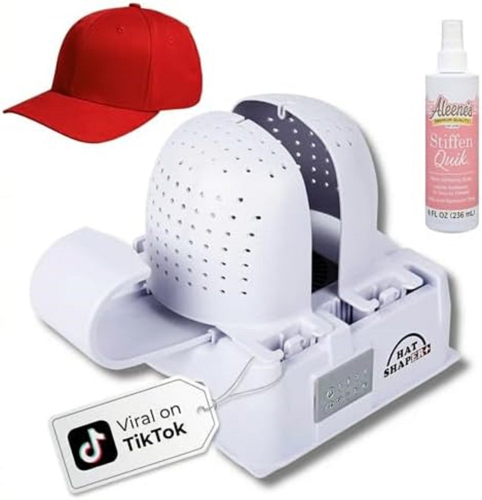 Hat Shaper Machine with Stiffening Spray – Adjustable Hat Care & Reshaping Devic