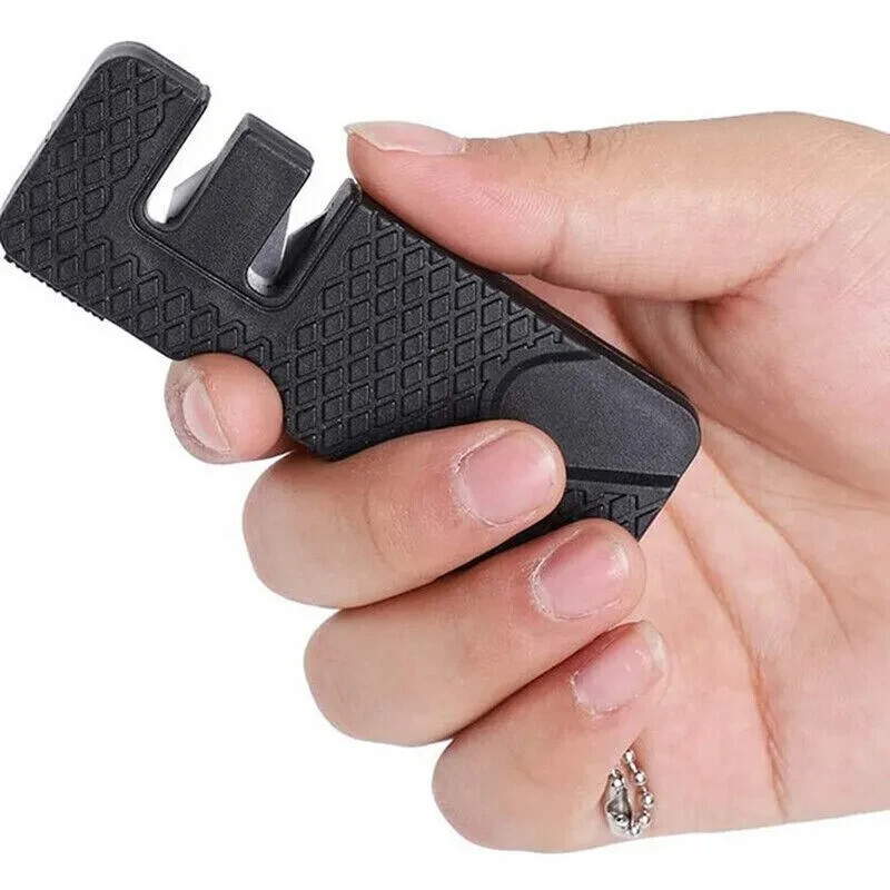 Outdoor Pocket Knife Sharpener Mini Portable Ceramic Tungsten Sharpening Tool