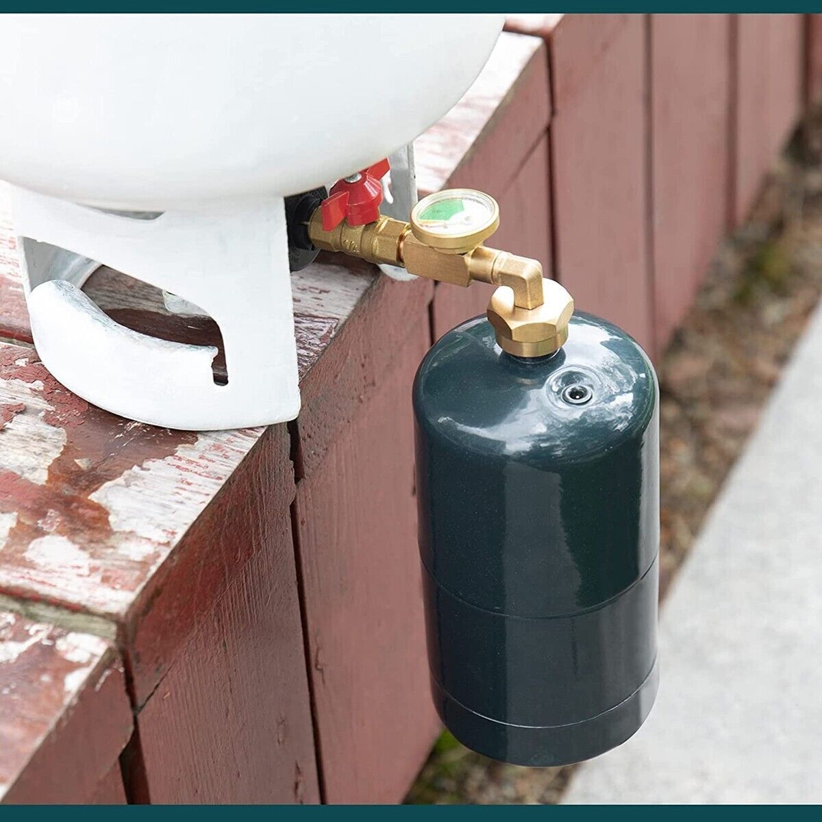 1Lb To 20Lb Tank Propane Refill Adapter With Gauge And ON-Off Control Valve US