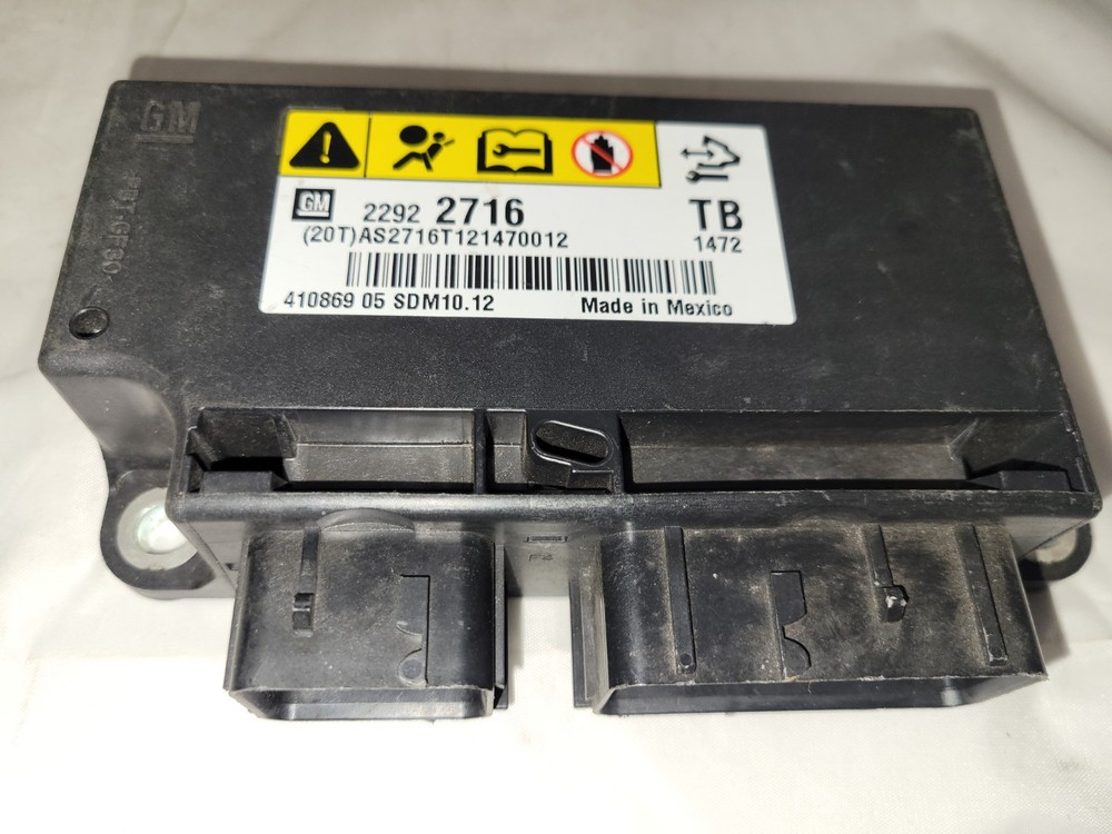 GM OEM Supplemental Restraint System-Sdm Module 22922716