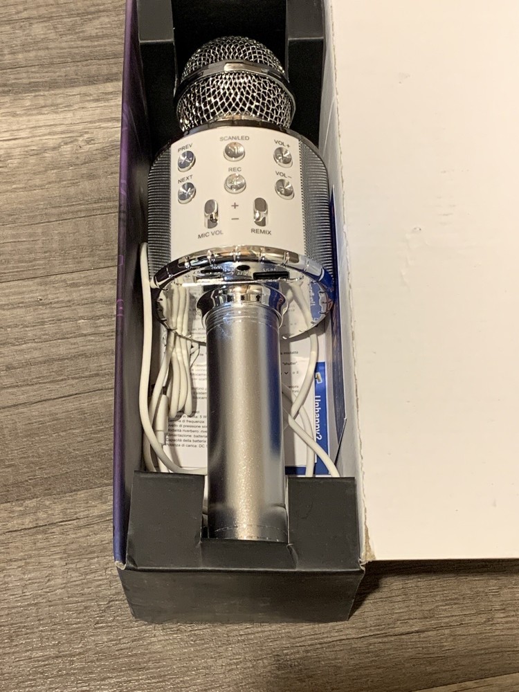 Verkstar Bluetooth karaoke Microphone USB Silver