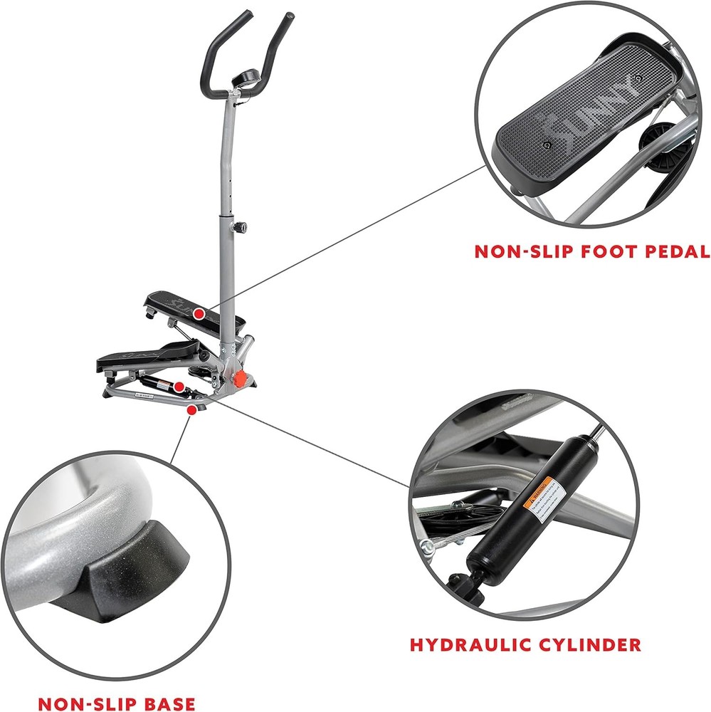 Twist Stepper with Handlebar, Stair Step Machine for Cardio Workout, Compact ...